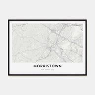 Morristown Map Landscape Poster
