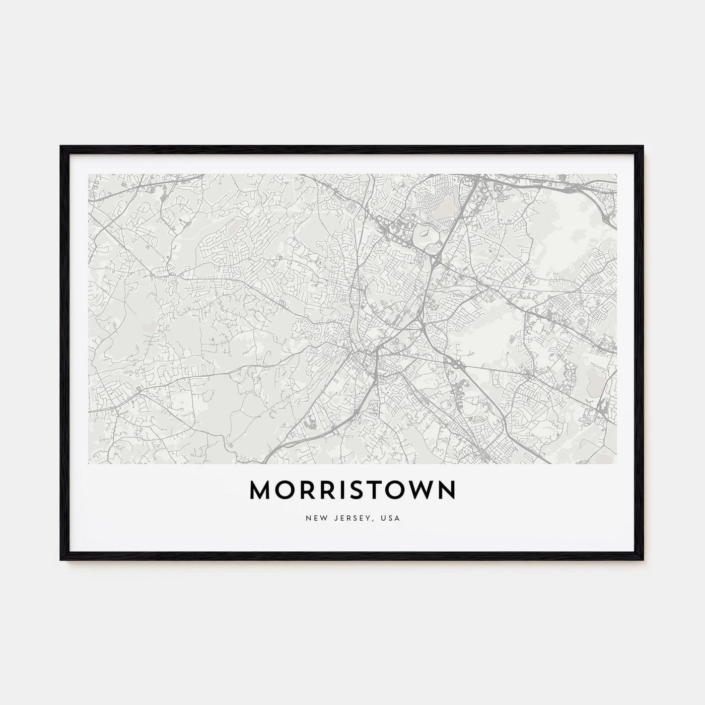 Morristown Map Landscape Poster