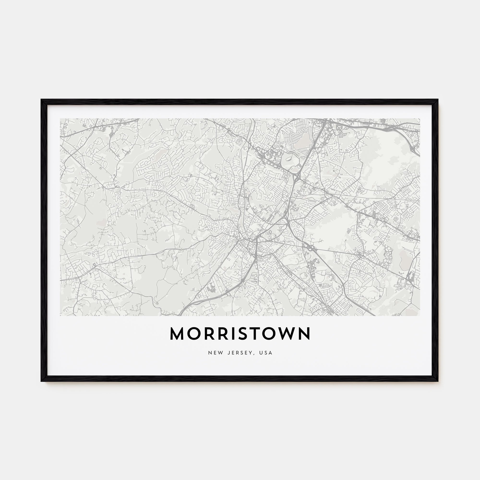 Morristown Map Landscape Poster