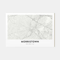 Morristown Map Landscape Poster