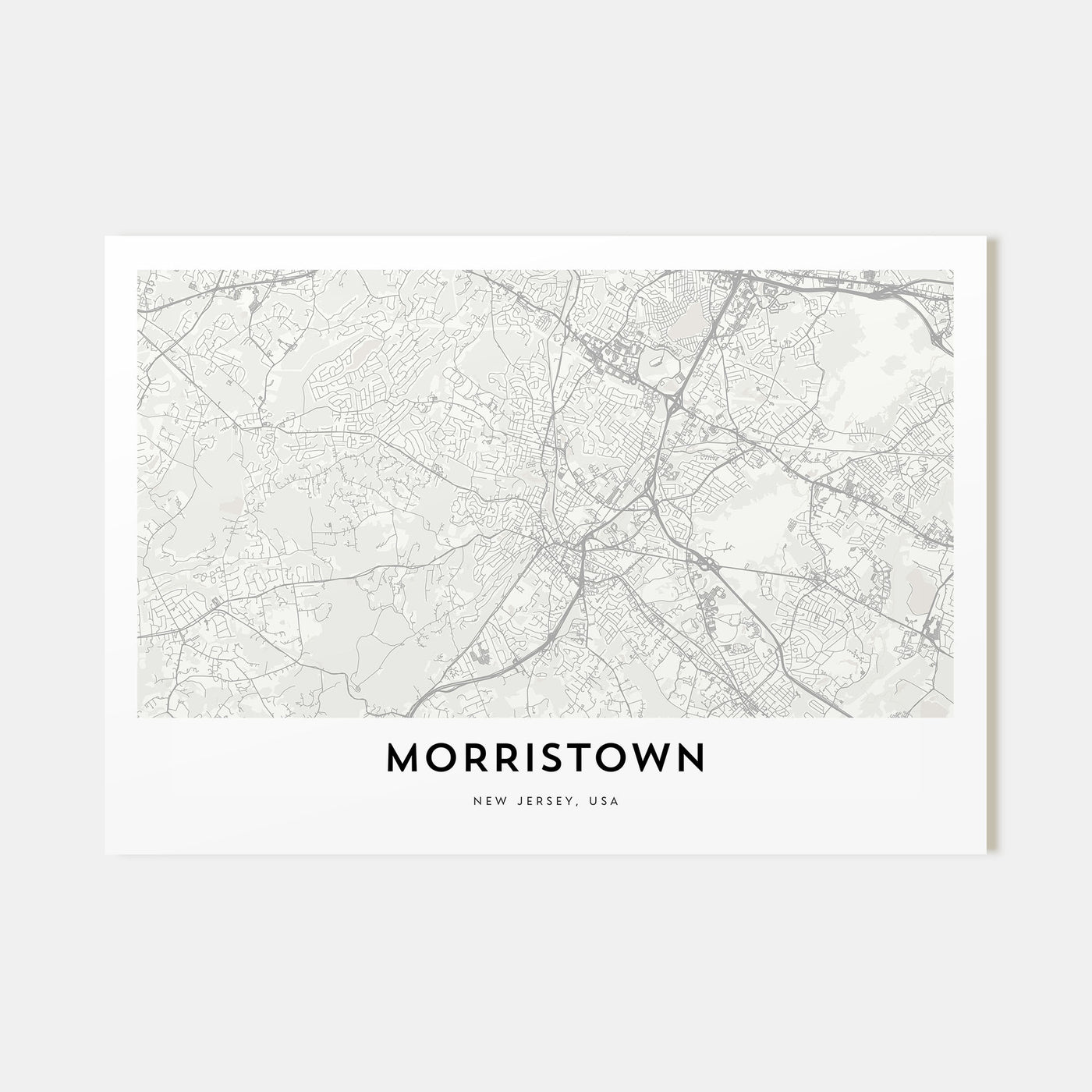 Morristown Map Landscape Poster