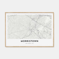 Morristown Map Landscape Poster