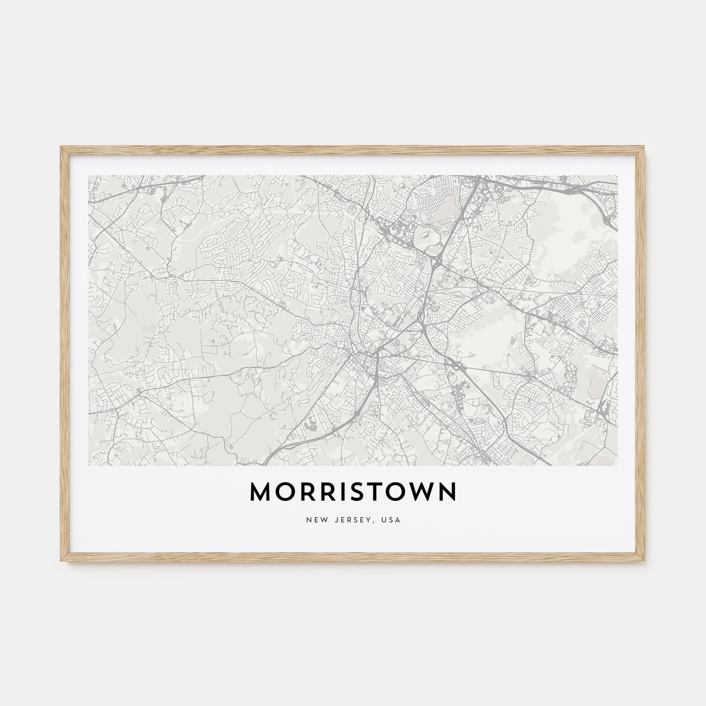 Morristown Map Landscape Poster