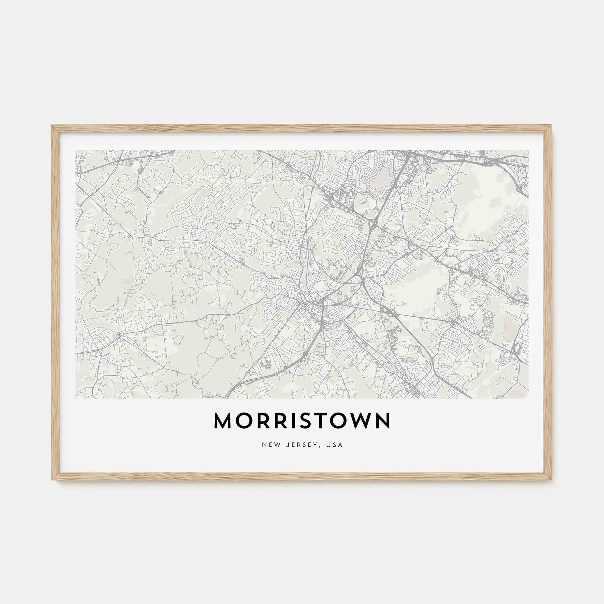 Morristown Map Landscape Poster