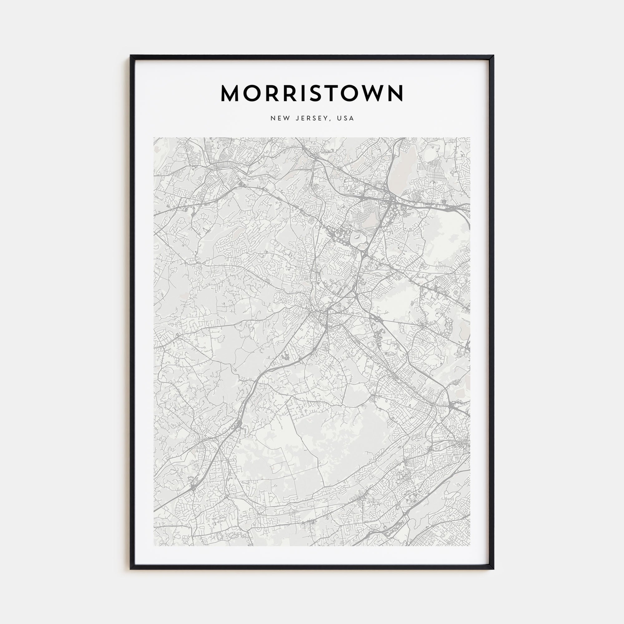 Morristown Map Portrait Poster