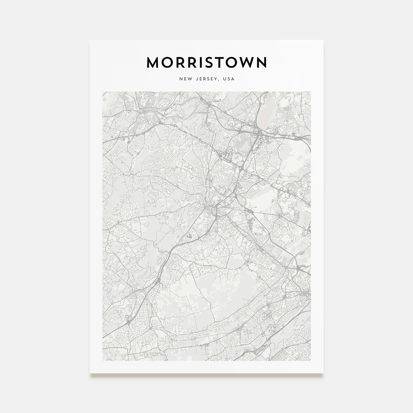 Morristown Map Portrait Poster