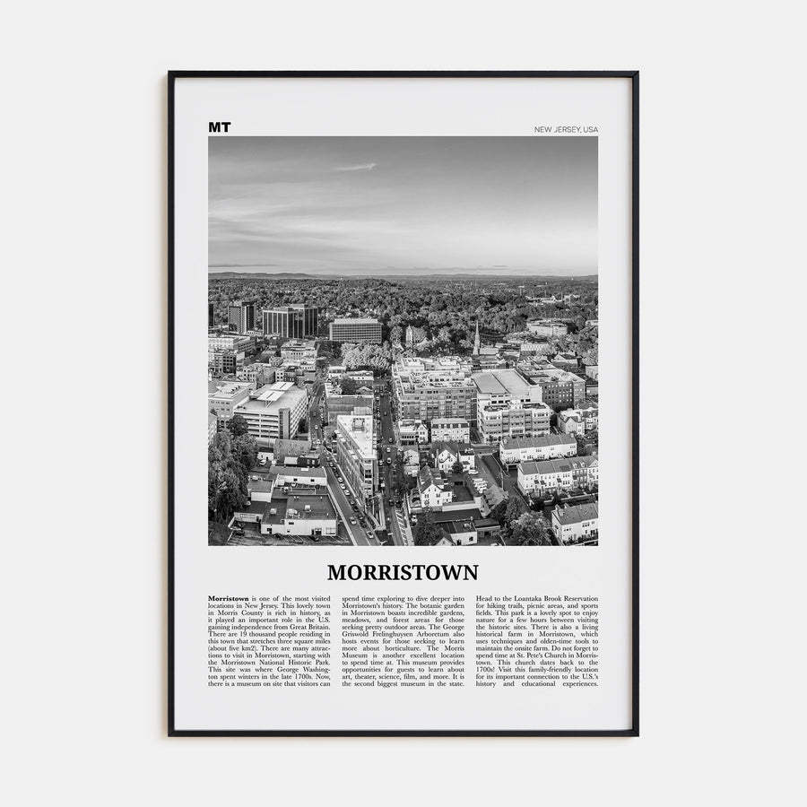 Morristown Travel B&W Poster
