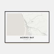 Morro Bay Map Landscape Poster