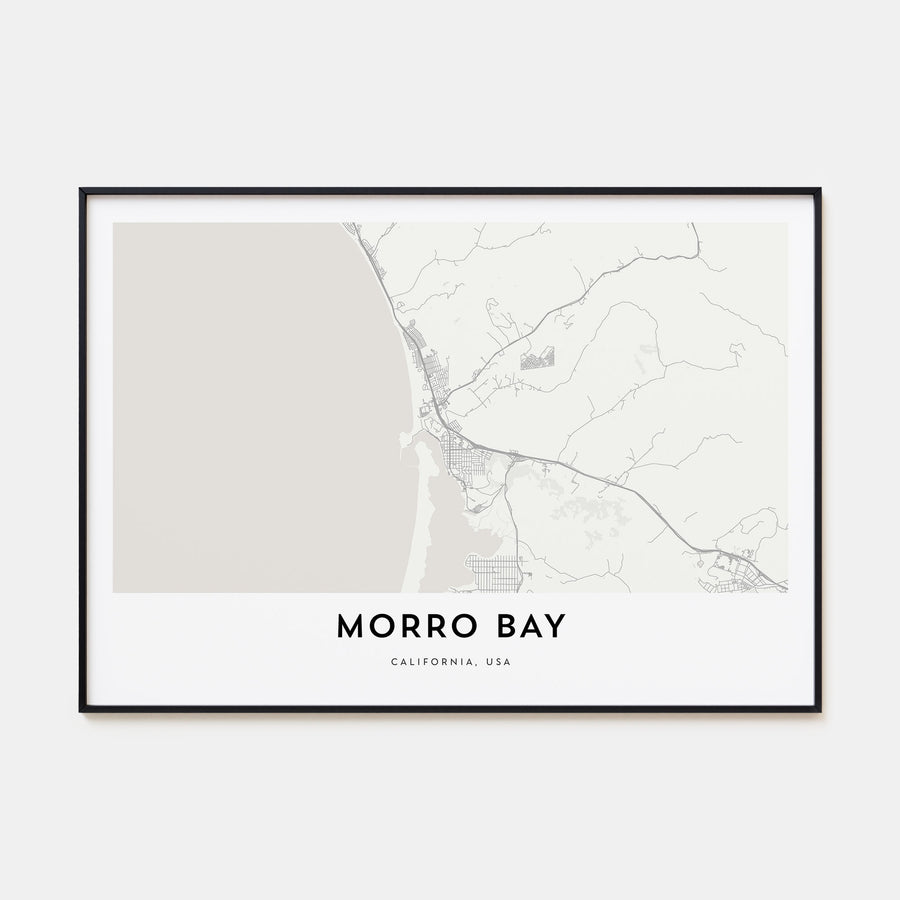 Morro Bay Map Landscape Poster