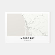 Morro Bay Map Landscape Poster