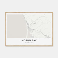 Morro Bay Map Landscape Poster