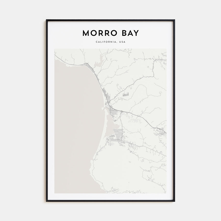 Morro Bay Map Portrait Poster