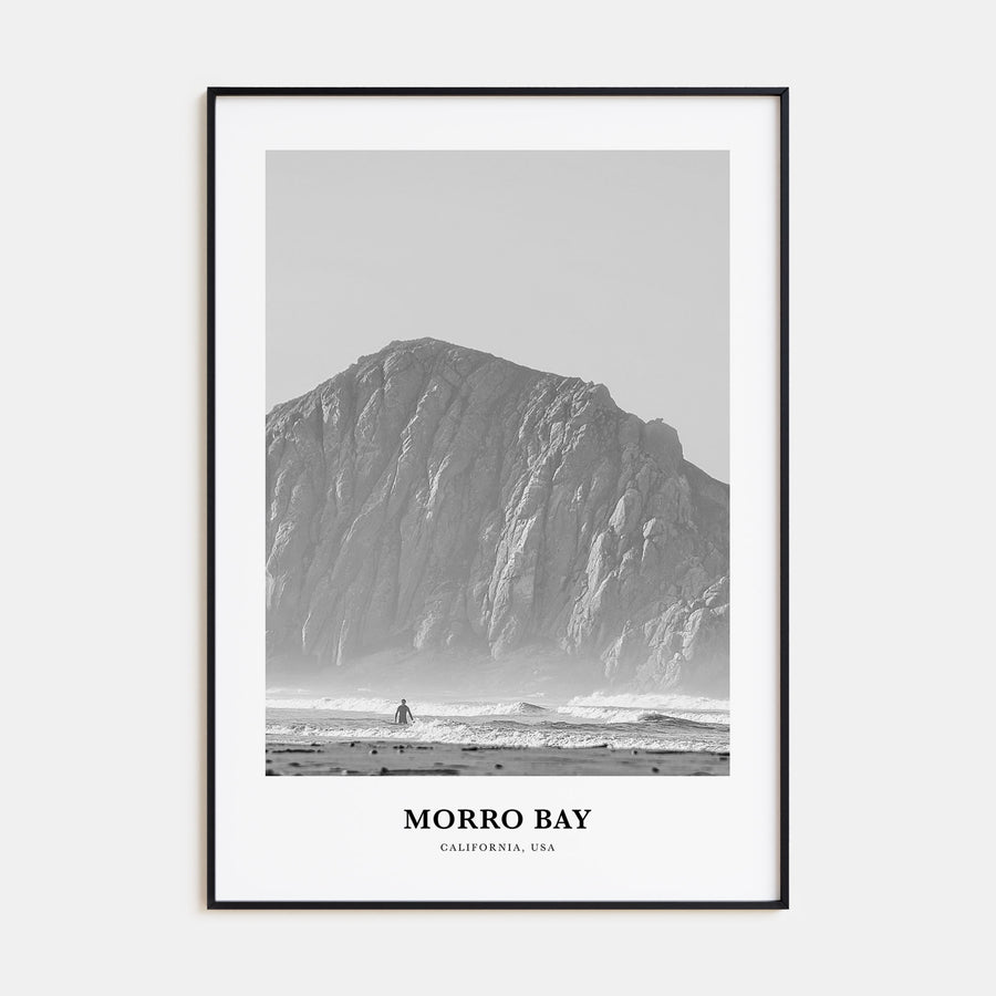 Morro Bay Portrait B&W No 1 Poster
