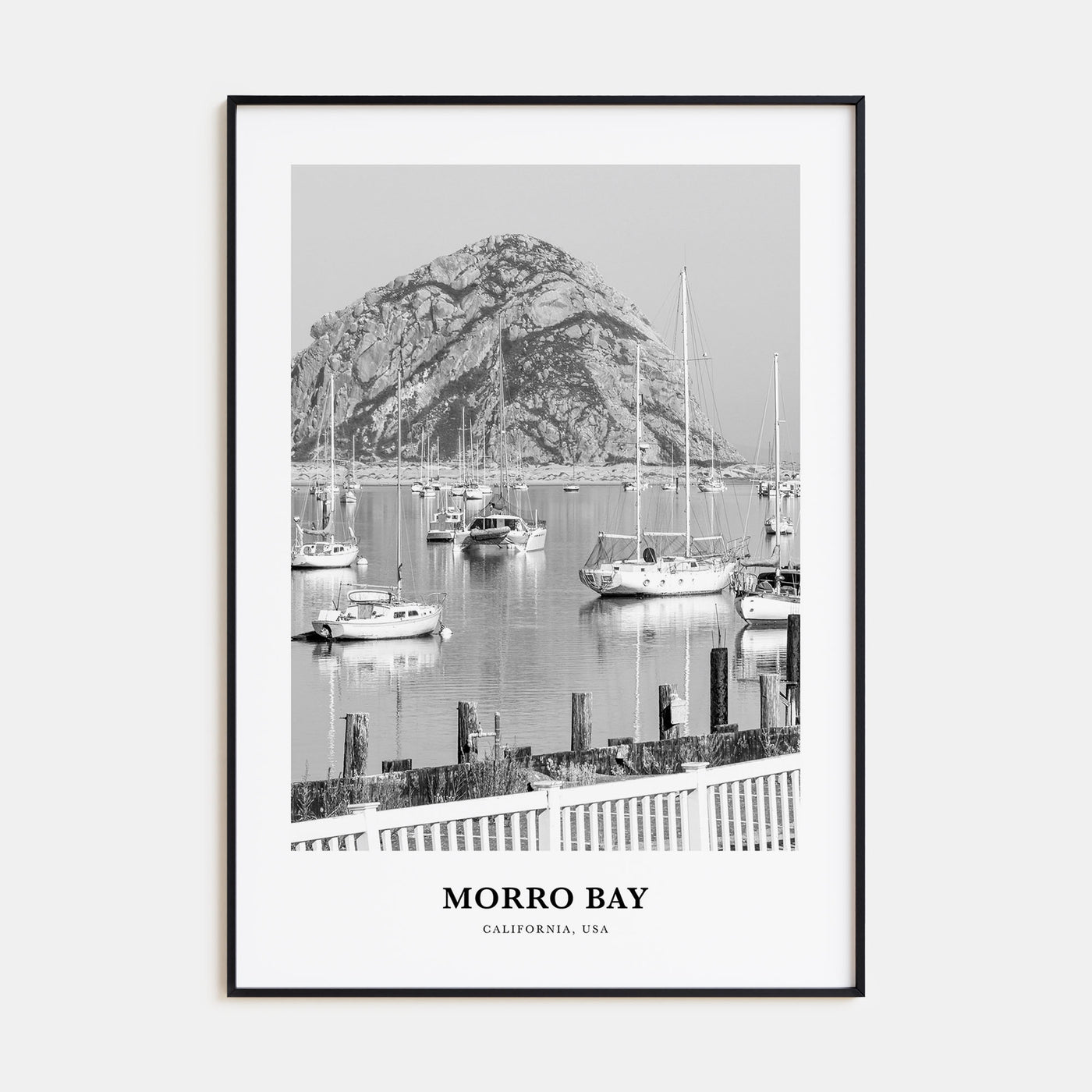 Morro Bay Portrait B&W No 2 Poster