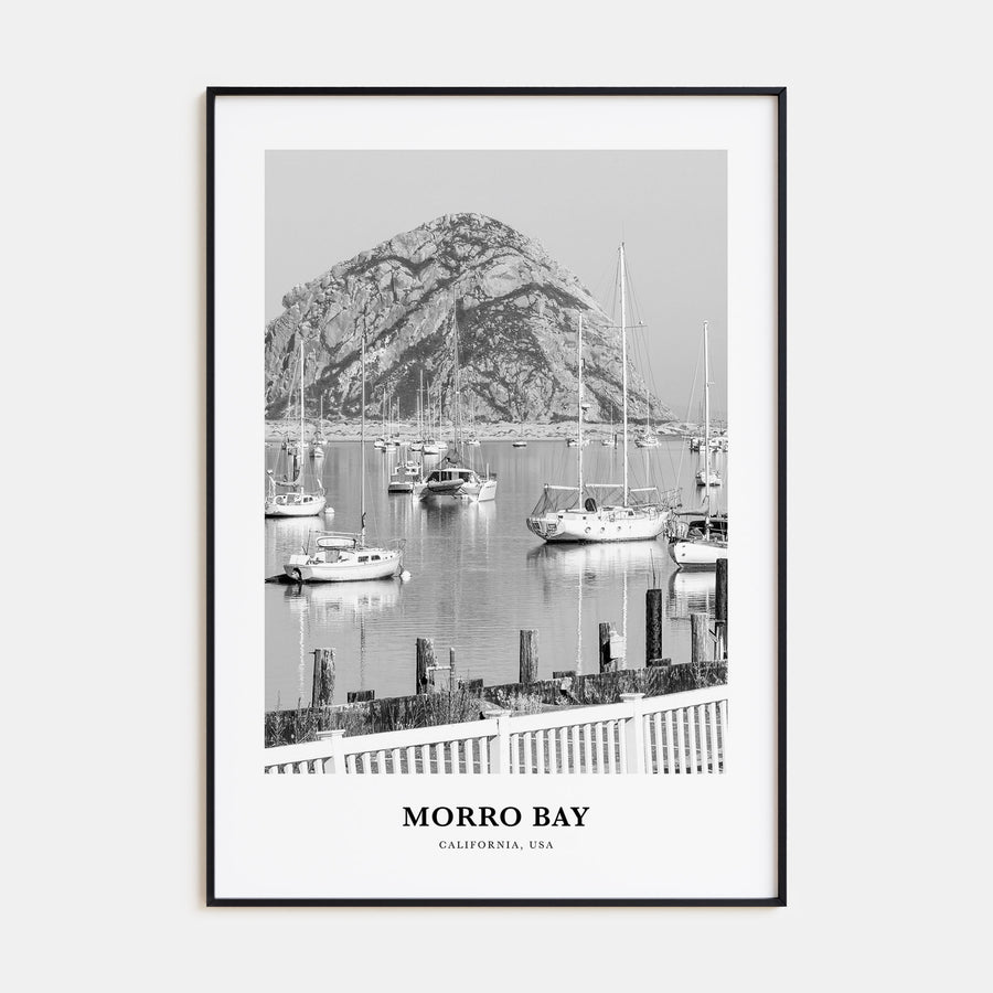 Morro Bay Portrait B&W No 2 Poster