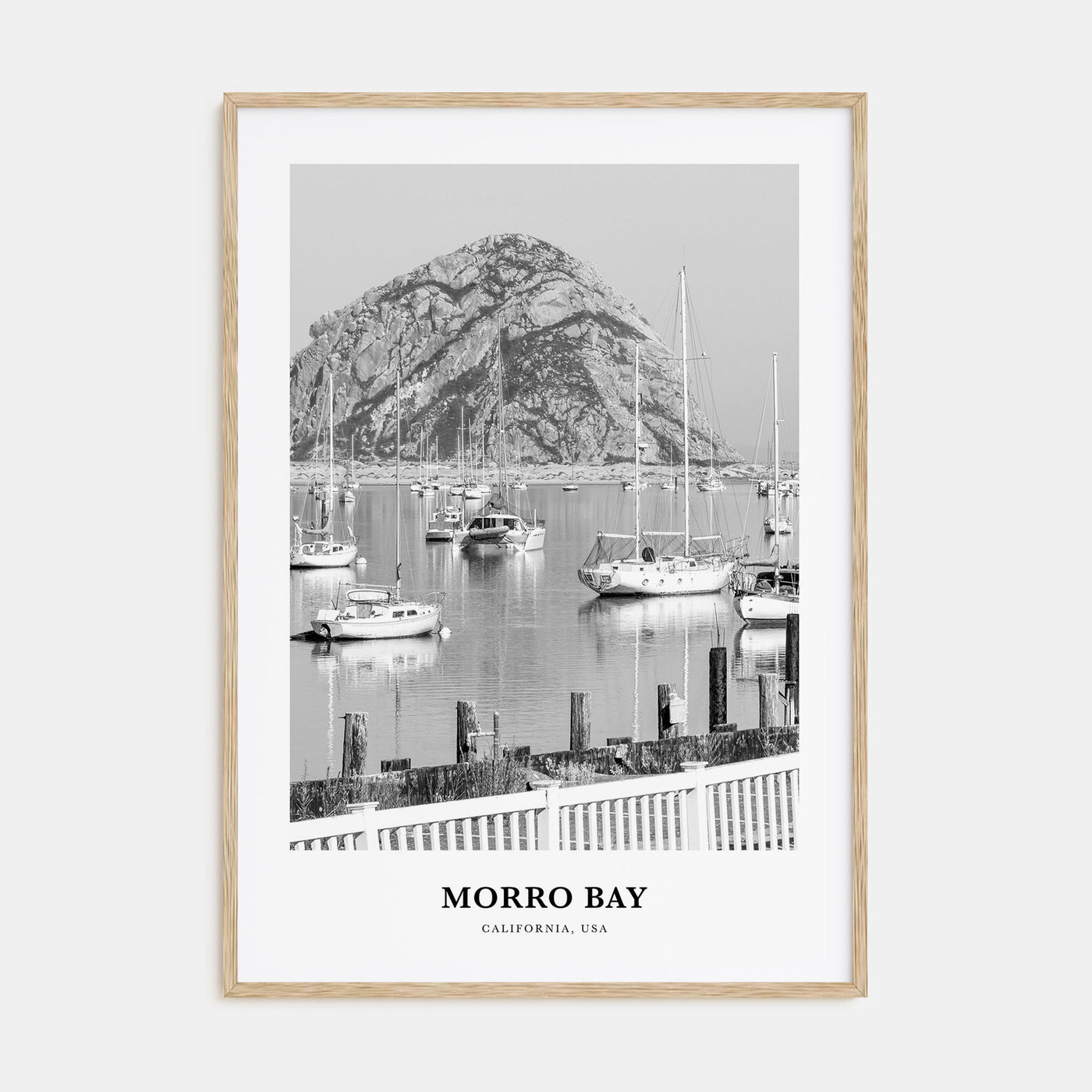 Morro Bay Portrait B&W No 2 Poster