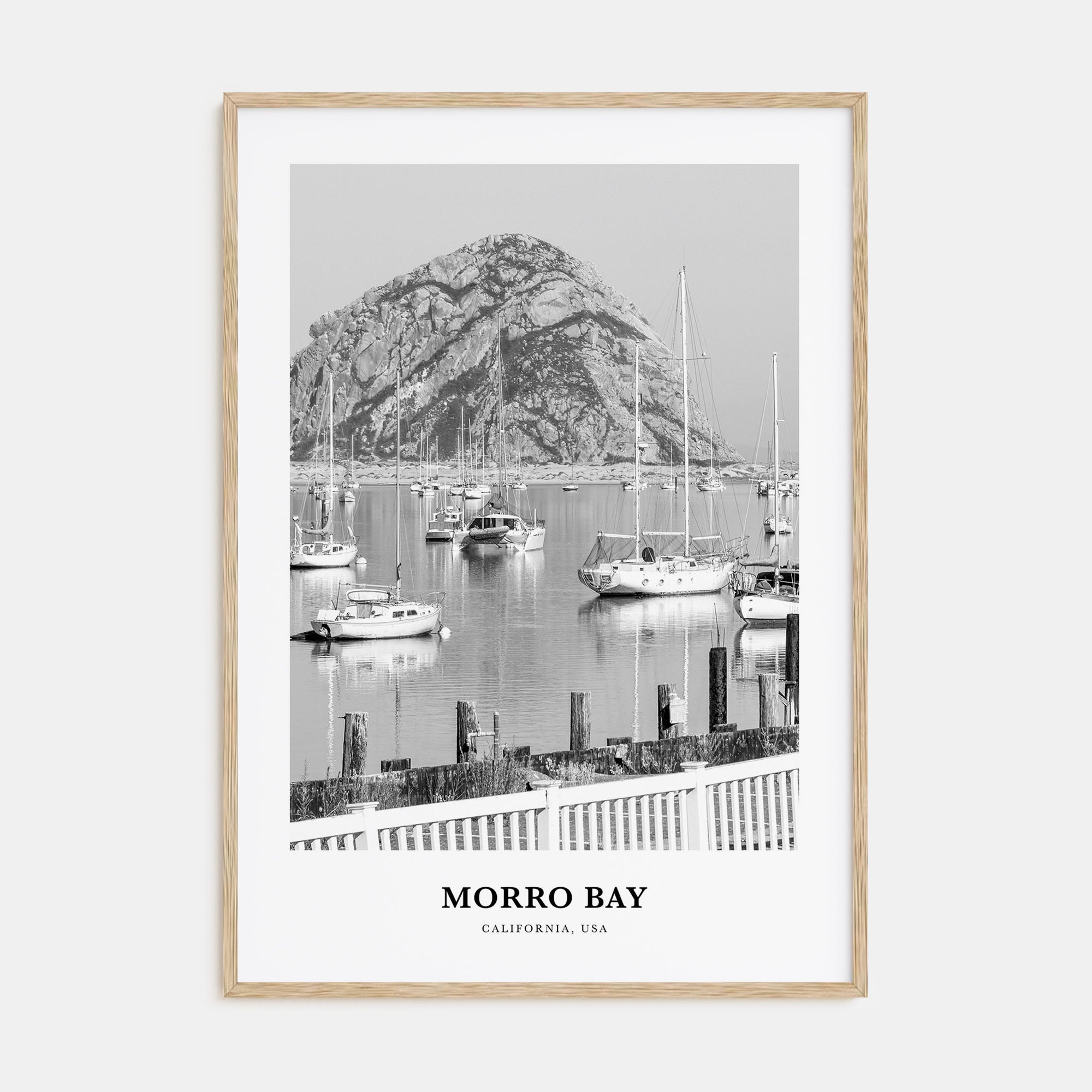 Morro Bay Portrait B&W No 2 Poster