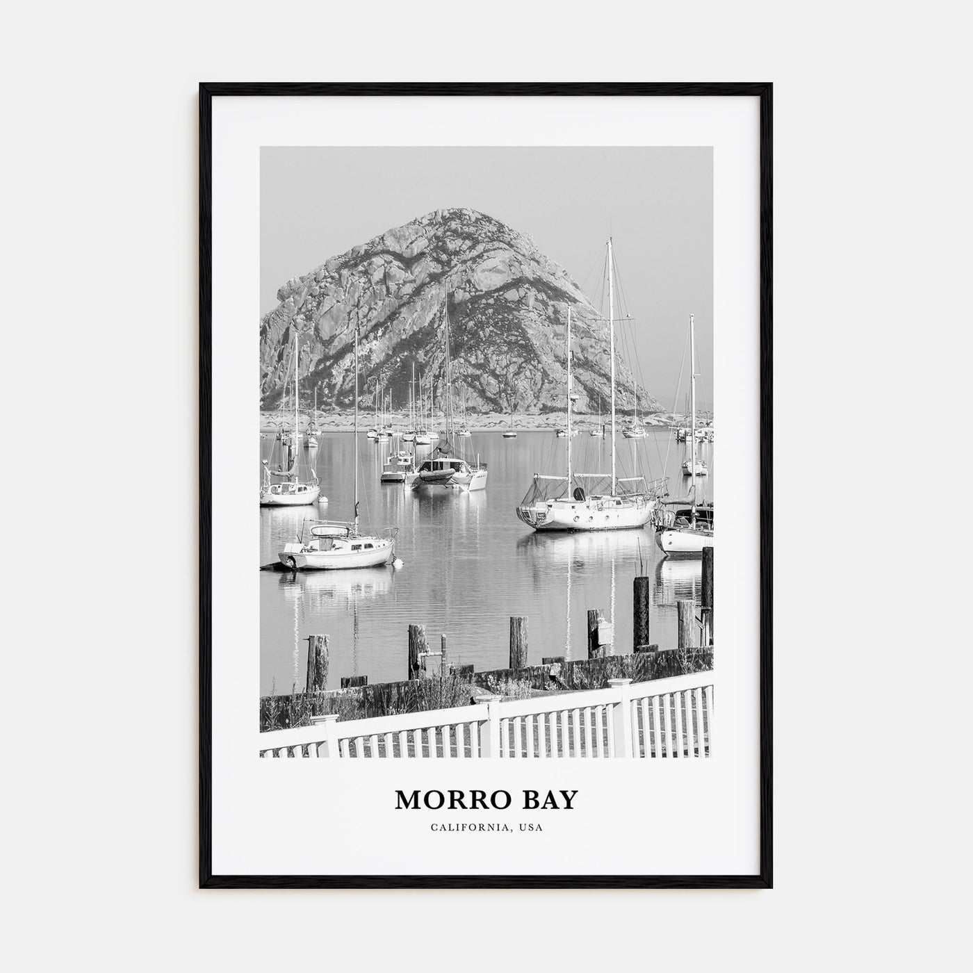 Morro Bay Portrait B&W No 2 Poster