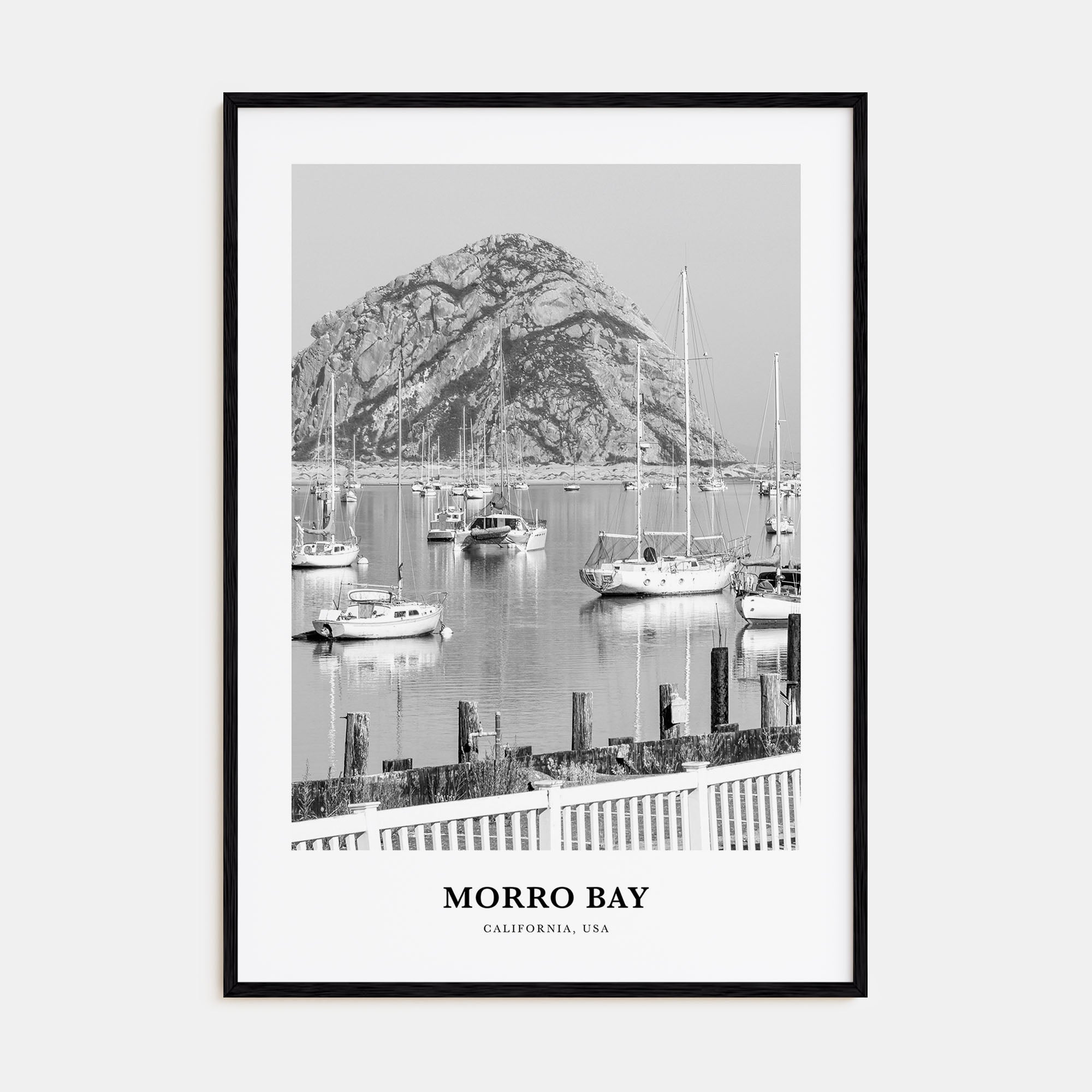 Morro Bay Portrait B&W No 2 Poster
