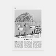 Morro Bay Travel B&W No 2 Poster