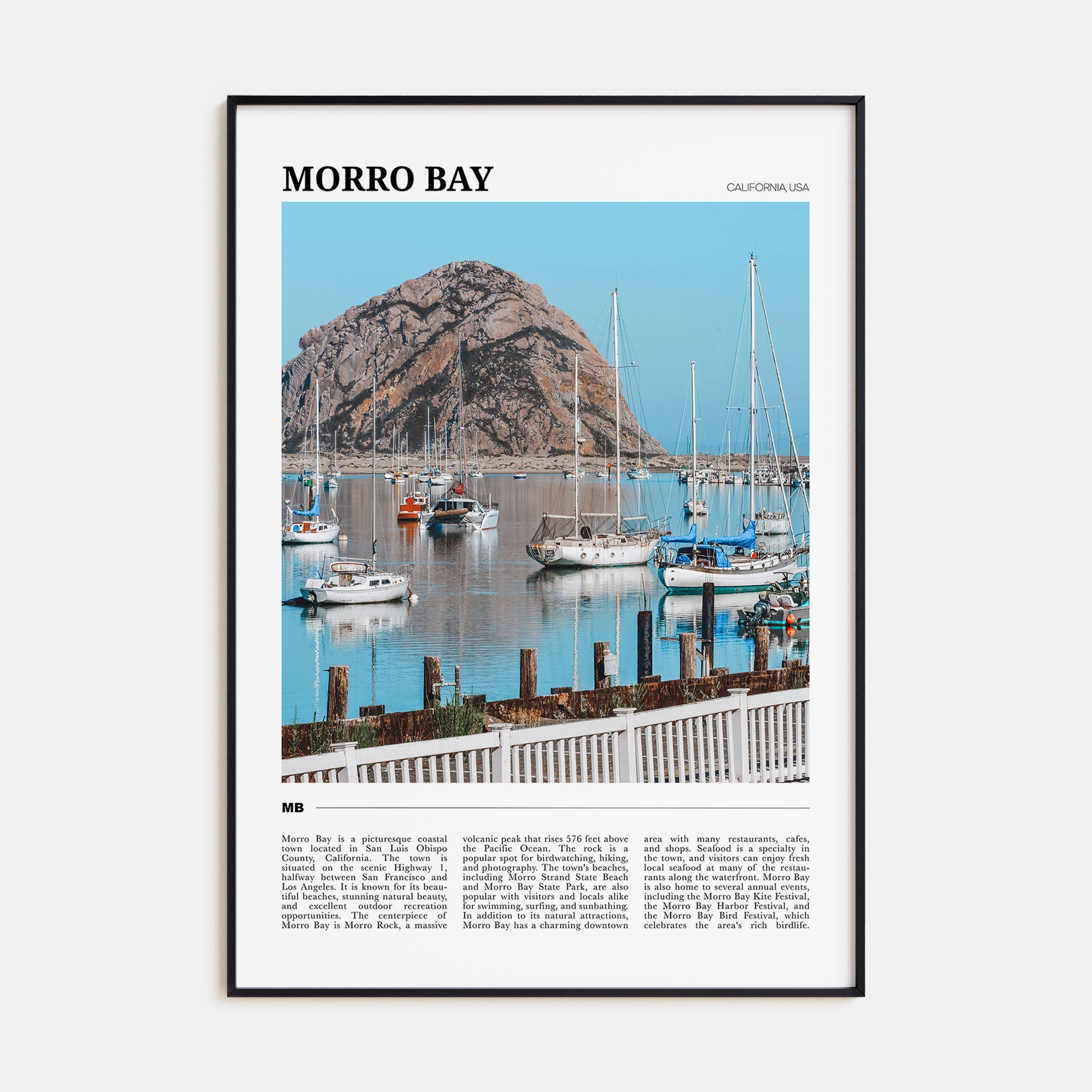 Morro Bay Travel Color Poster