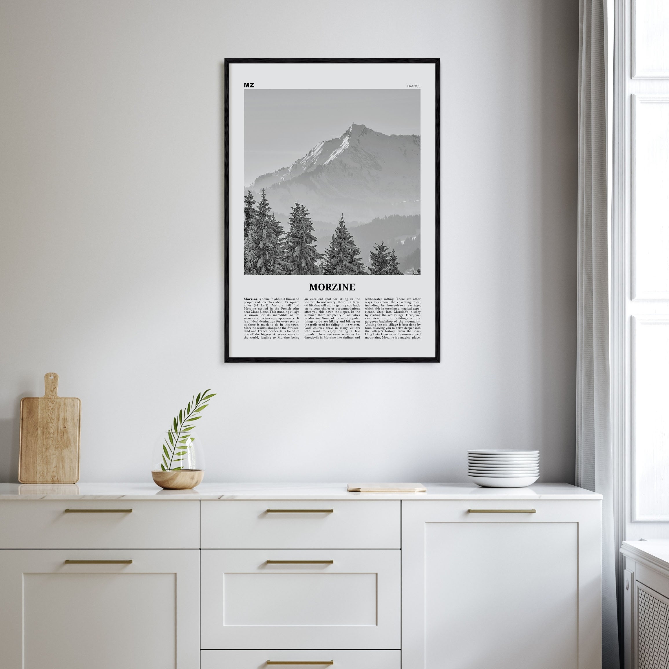 Morzine Travel B&W Poster