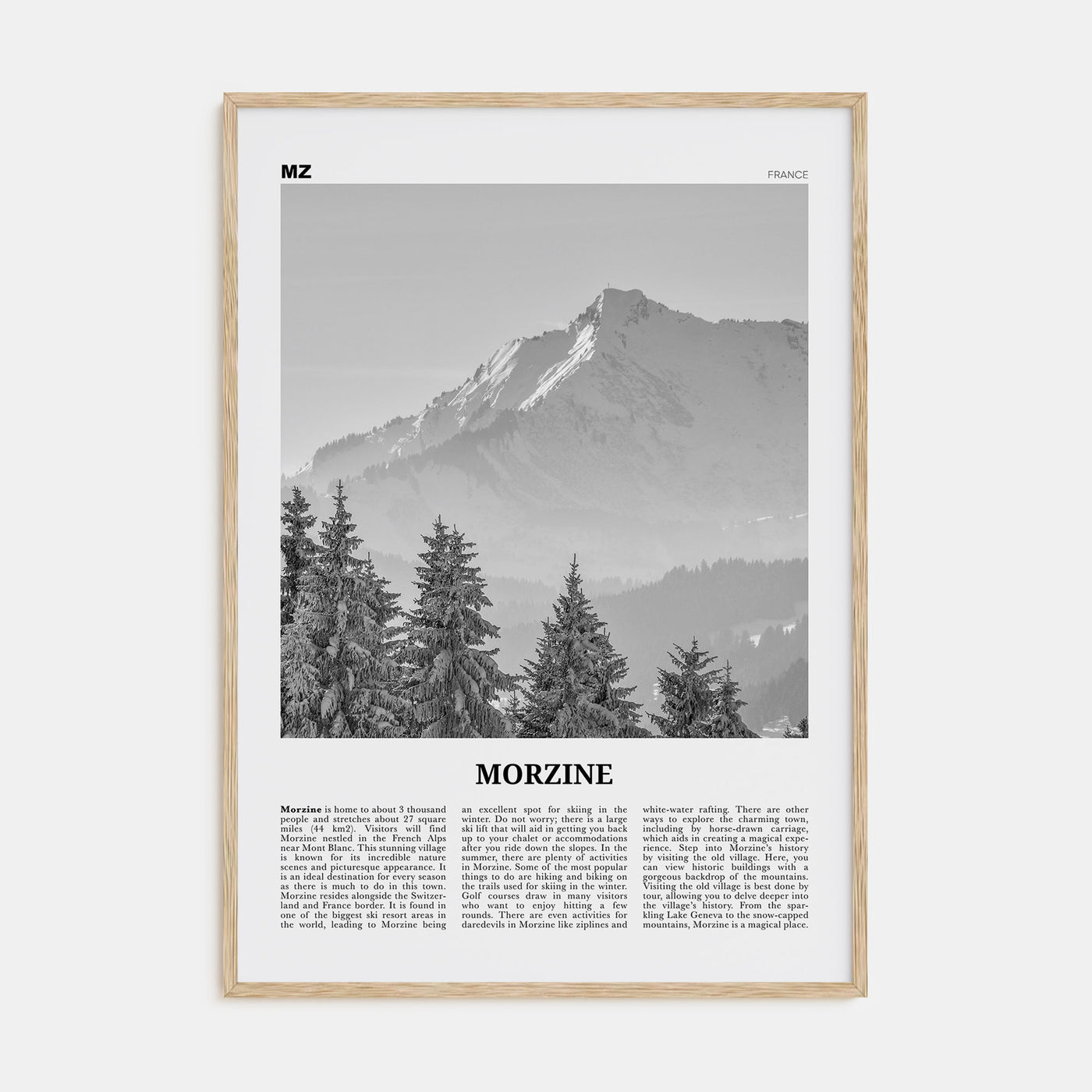 Morzine Travel B&W Poster