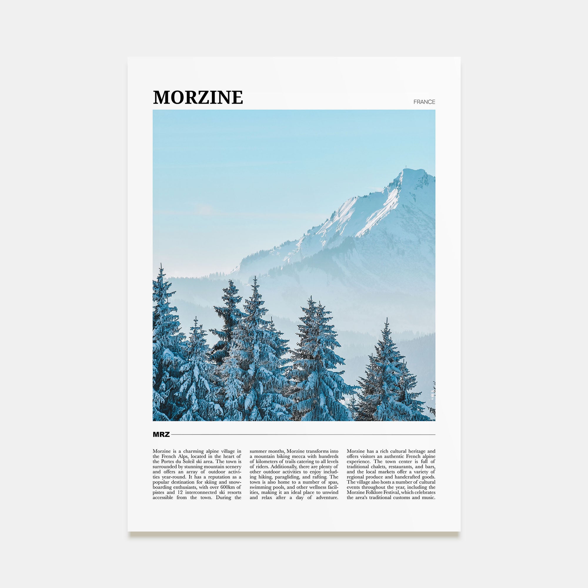 Morzine Travel Color Poster