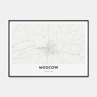Moscow, Idaho Map Landscape Poster