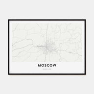 Moscow, Idaho Map Landscape Poster