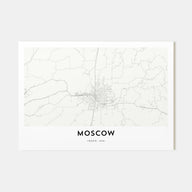 Moscow, Idaho Map Landscape Poster