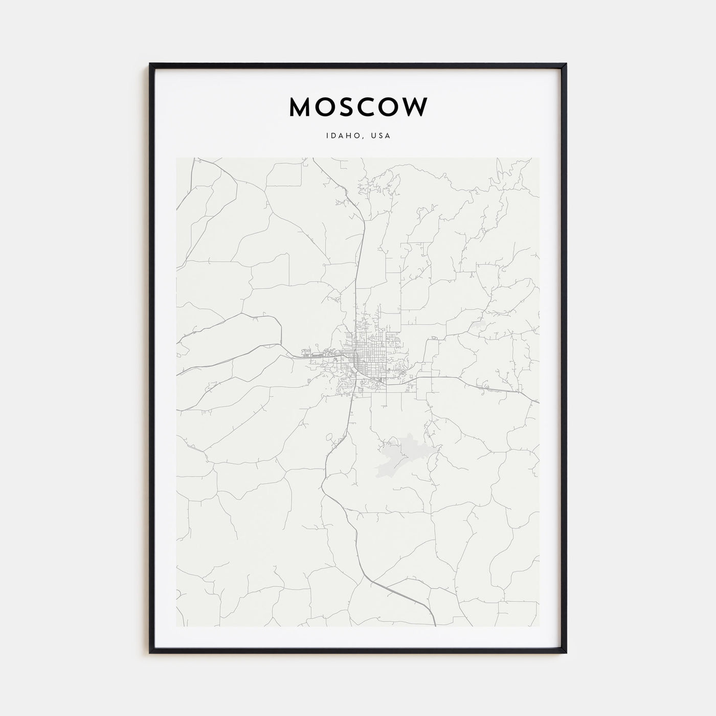 Moscow, Idaho Map Portrait Poster