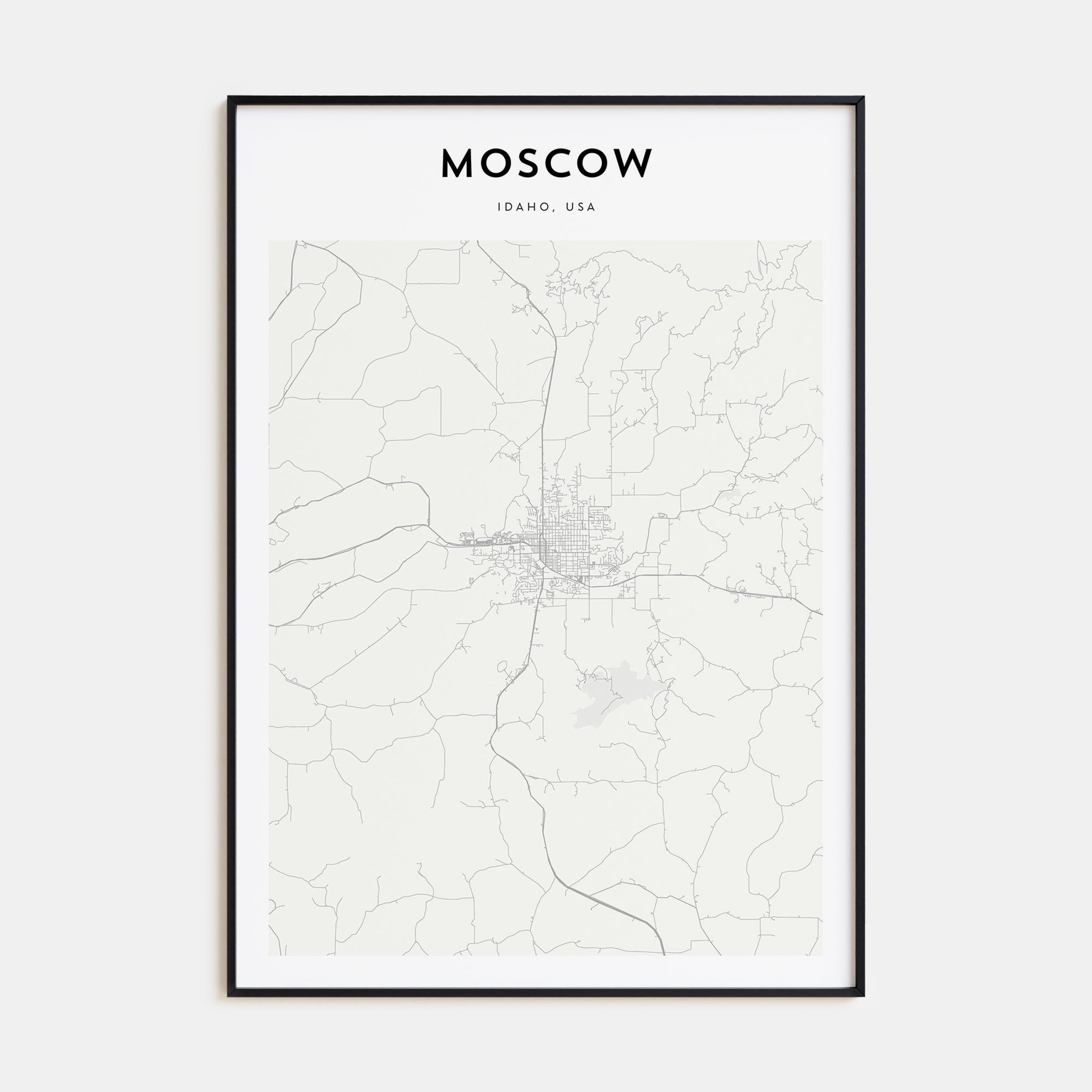 Moscow, Idaho Map Portrait Poster