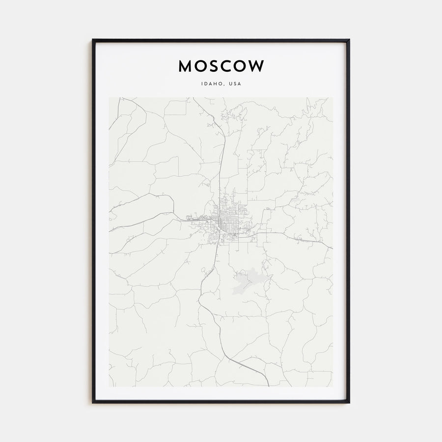 Moscow, Idaho Map Portrait Poster
