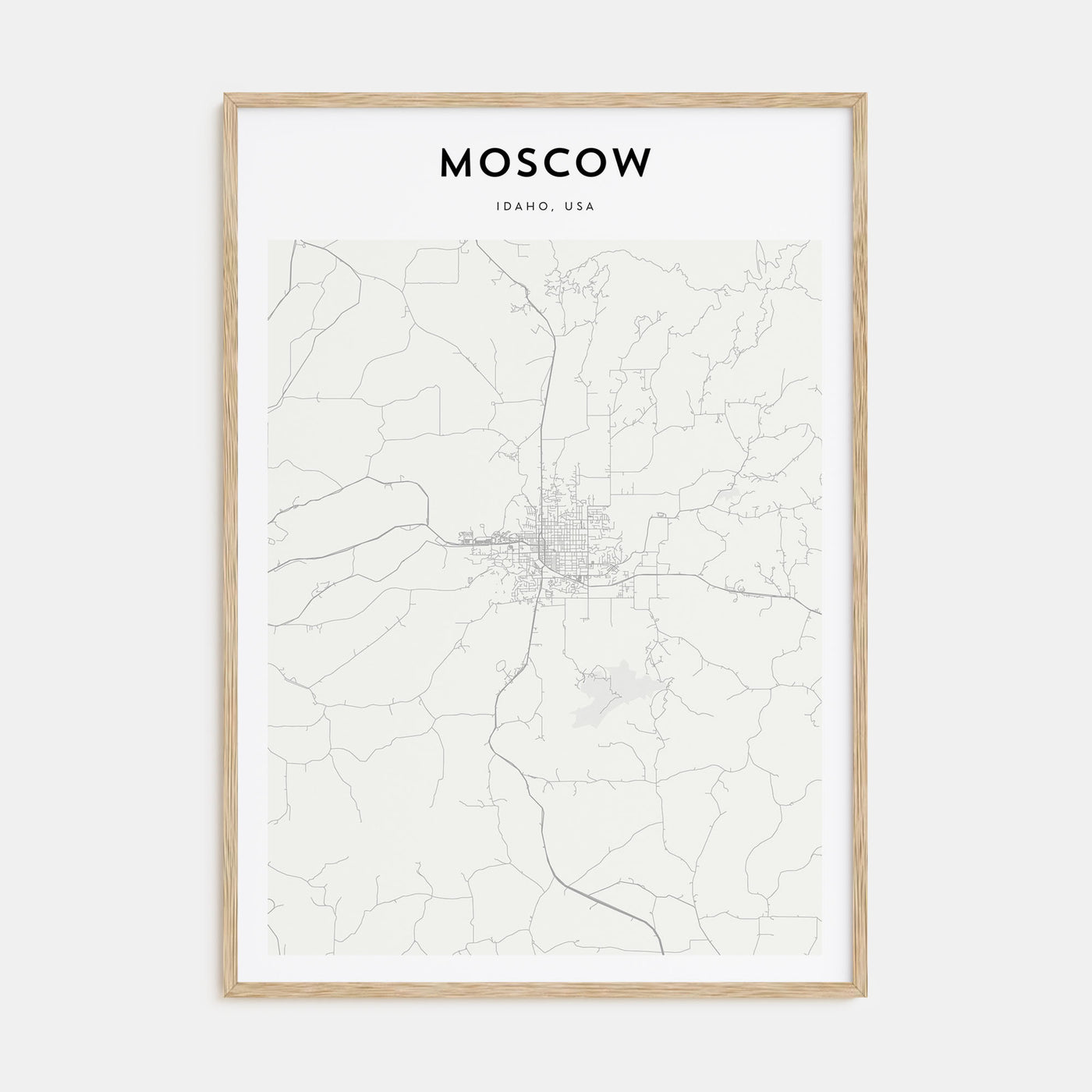 Moscow, Idaho Map Portrait Poster