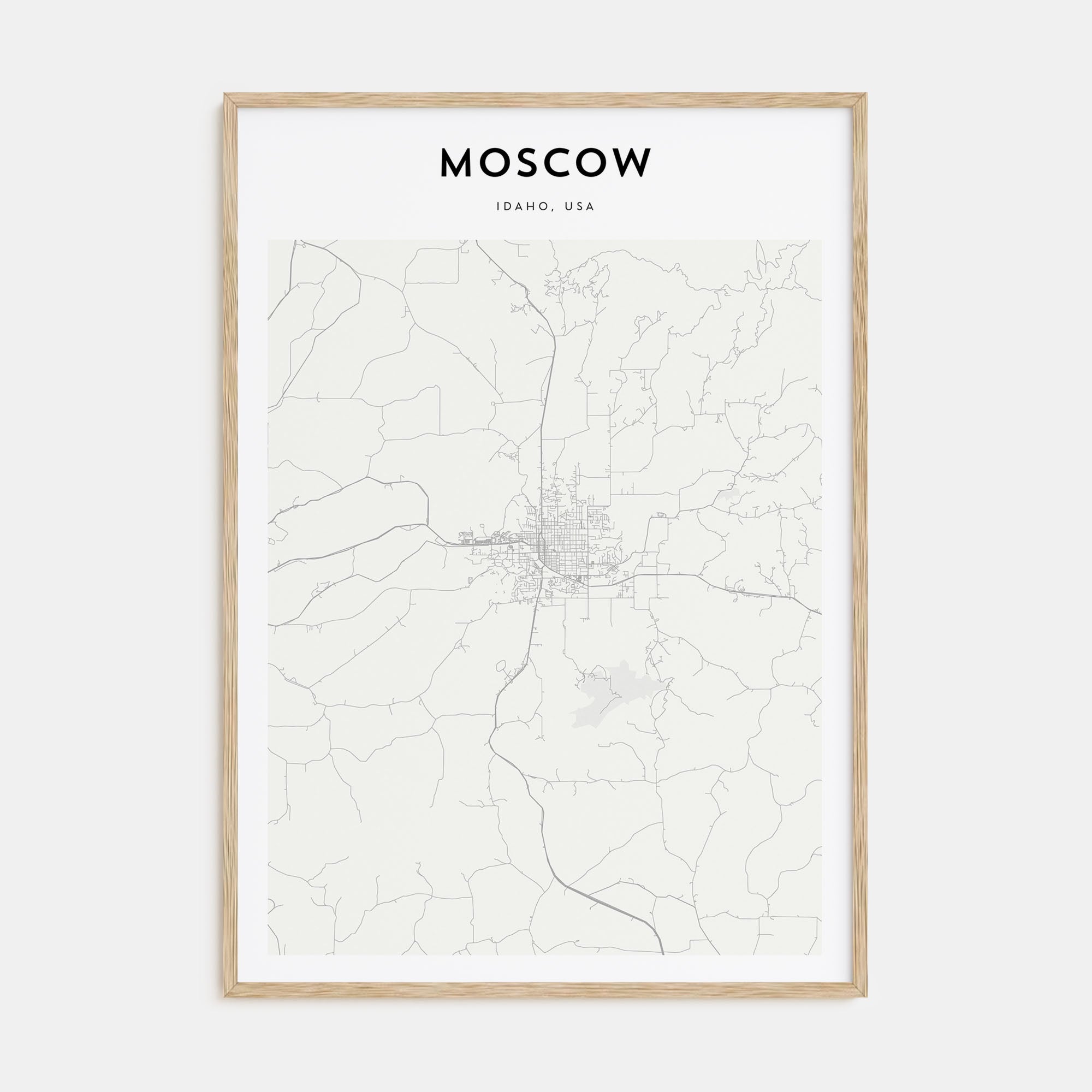 Moscow, Idaho Map Portrait Poster