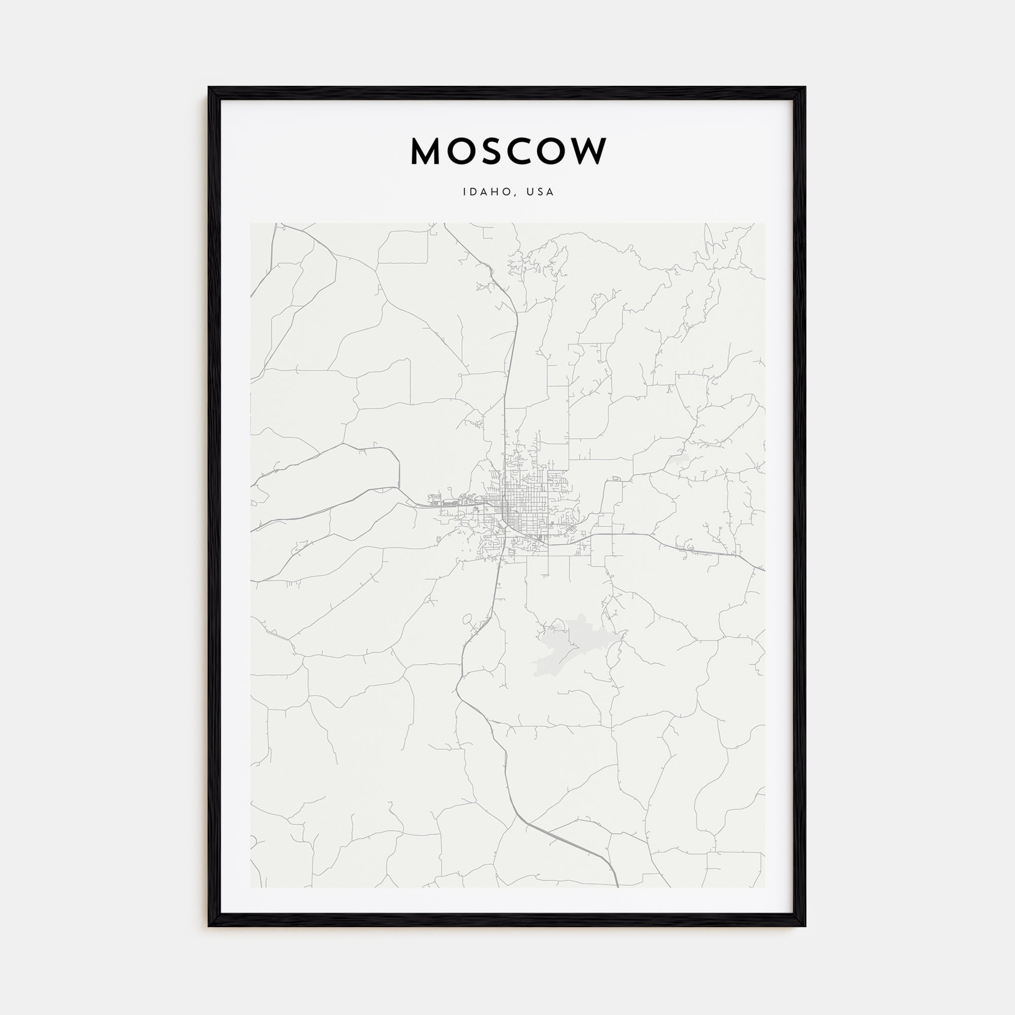 Moscow, Idaho Map Portrait Poster