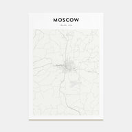 Moscow, Idaho Map Portrait Poster