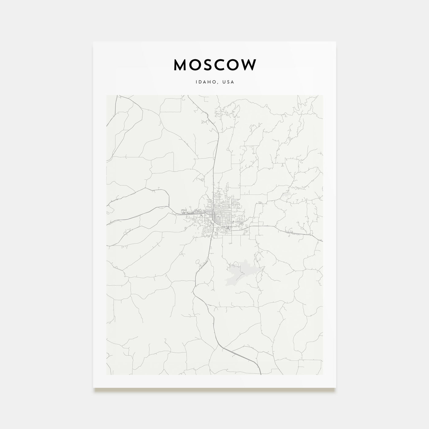 Moscow, Idaho Map Portrait Poster