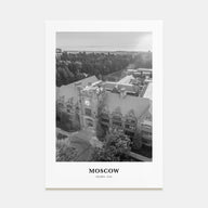 Moscow, Idaho Portrait B&W Poster
