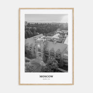 Moscow, Idaho Portrait B&W Poster
