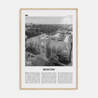 Moscow, Idaho Travel B&W Poster