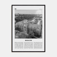 Moscow, Idaho Travel B&W Poster