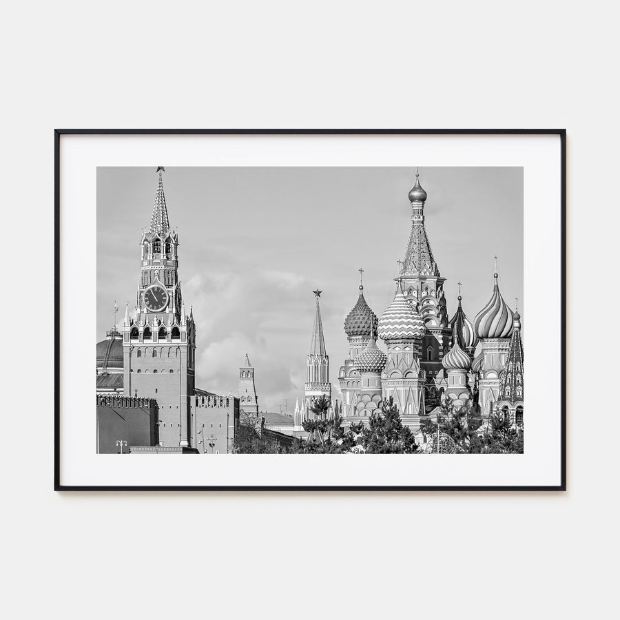Moscow, Russia Landscape B&W Poster
