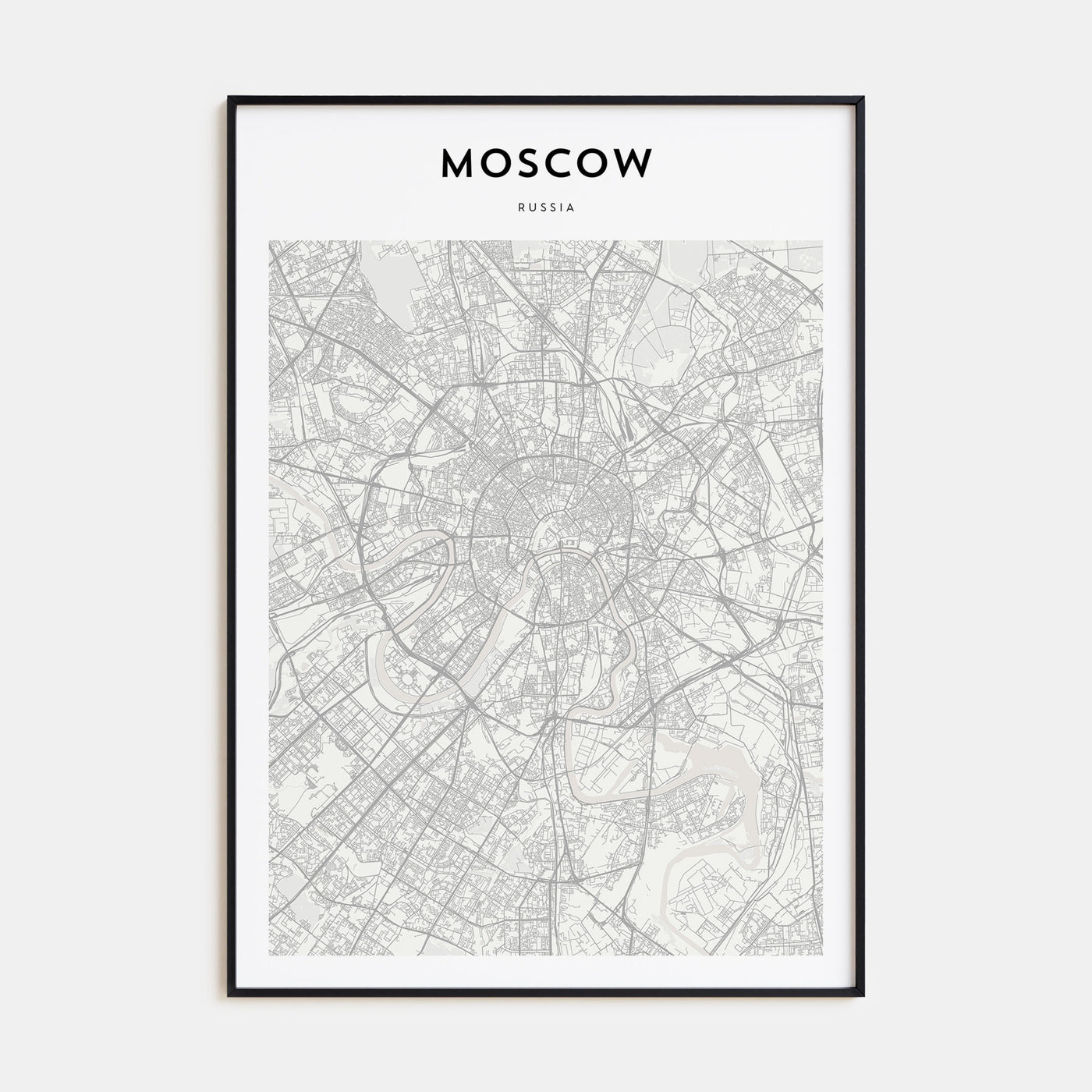 Moscow, Russia Map Portrait Poster