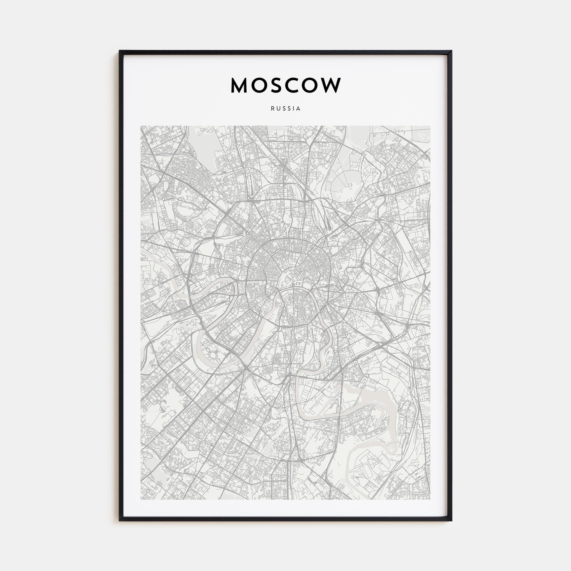 Moscow, Russia Map Portrait Poster