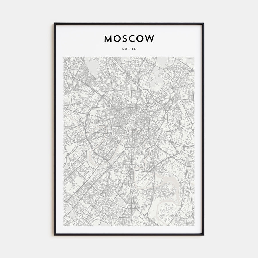 Moscow, Russia Map Portrait Poster