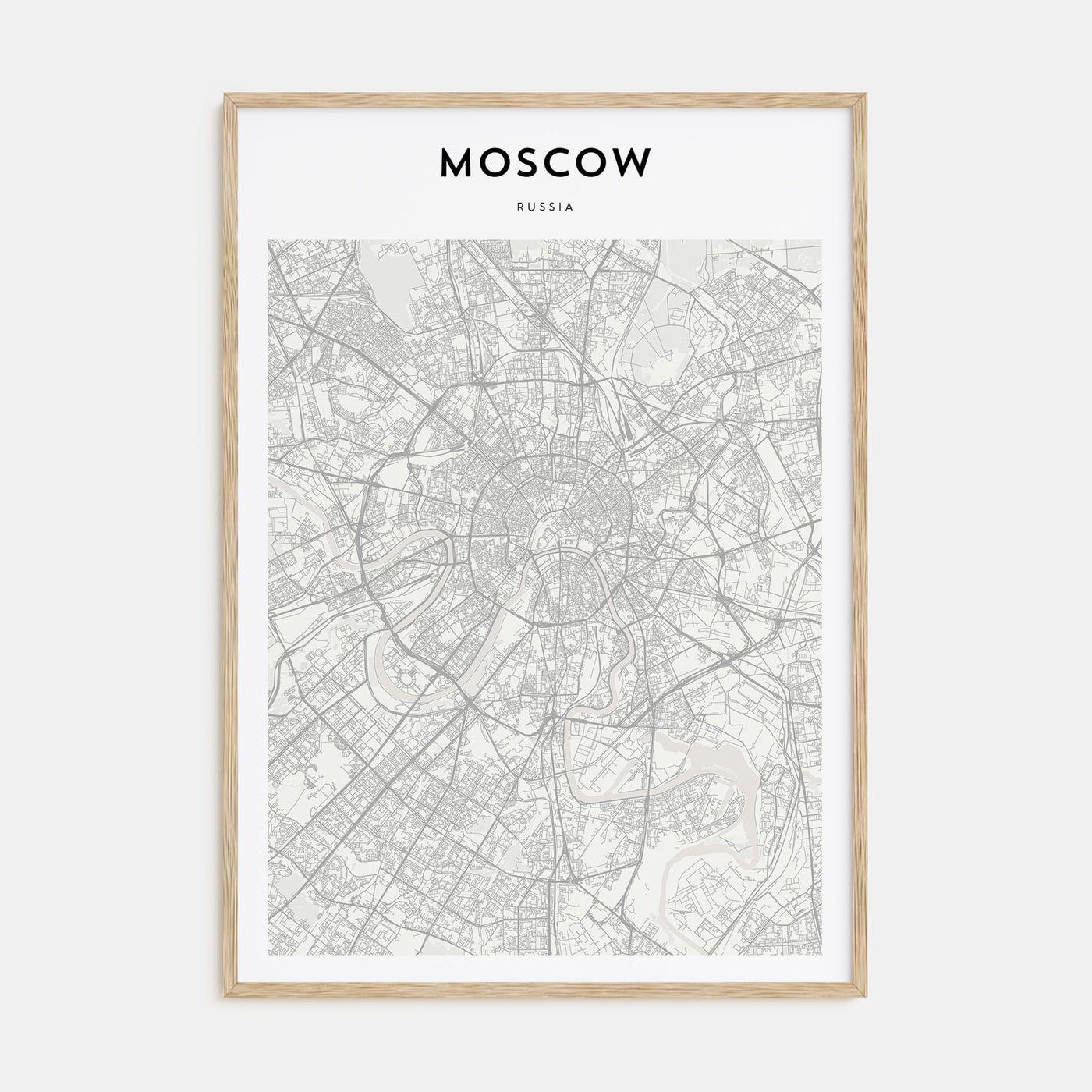 Moscow, Russia Map Portrait Poster