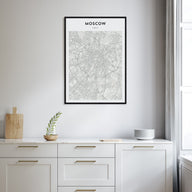 Moscow, Russia Map Portrait Poster