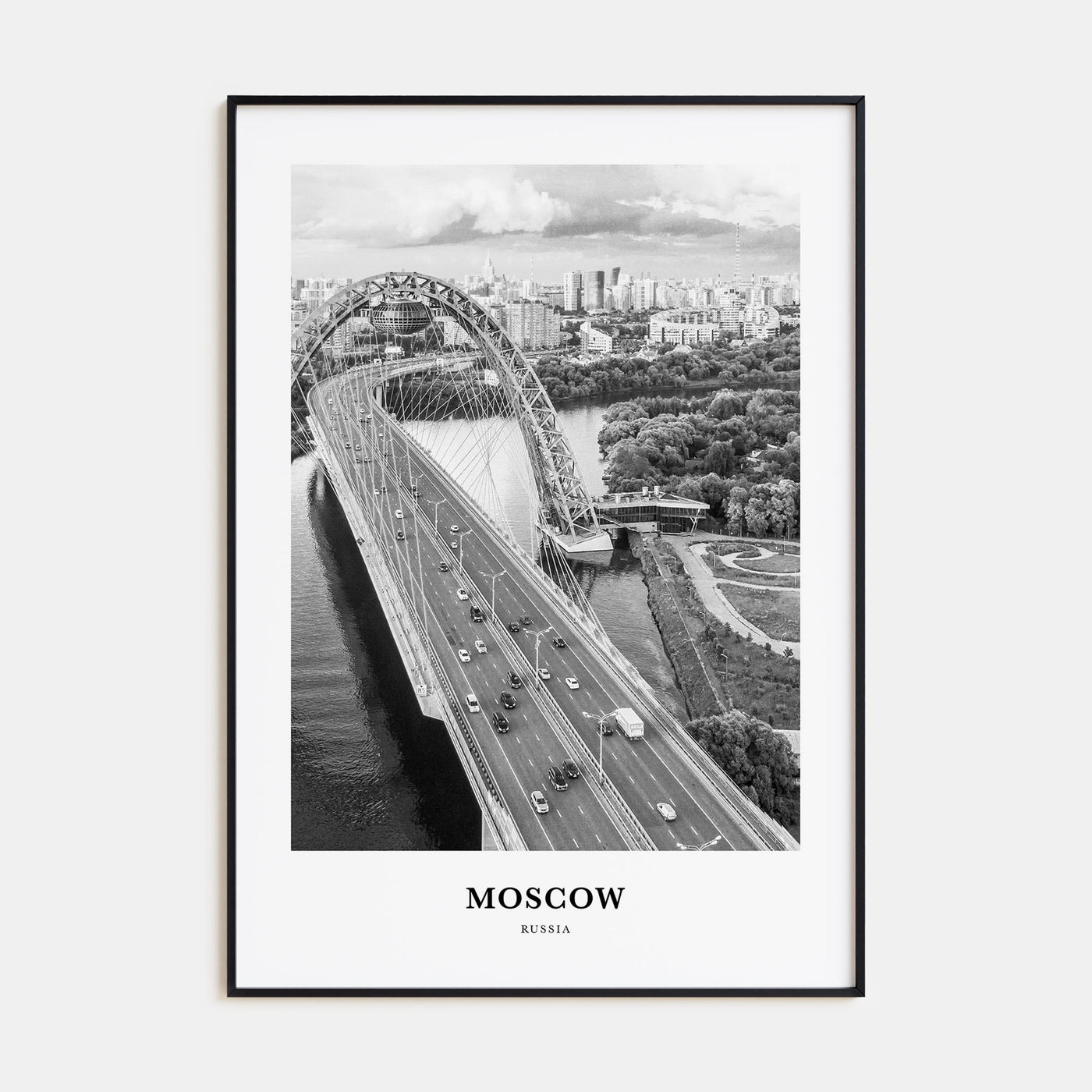 Moscow, Russia Portrait B&W No 1 Poster